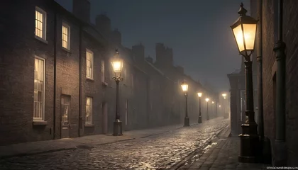  Victorian Street Lamplighters Gas Lamps Cobblest © Ayleen