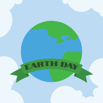 Happy Earth Day Card Vector Illustration Earth Day Poster Vector Concept April 22 Save Earth Vector Global Worming