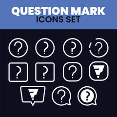 Question Mark Icons Set Vector Question Mark Illustration Curiosity Question Sign Vector Why