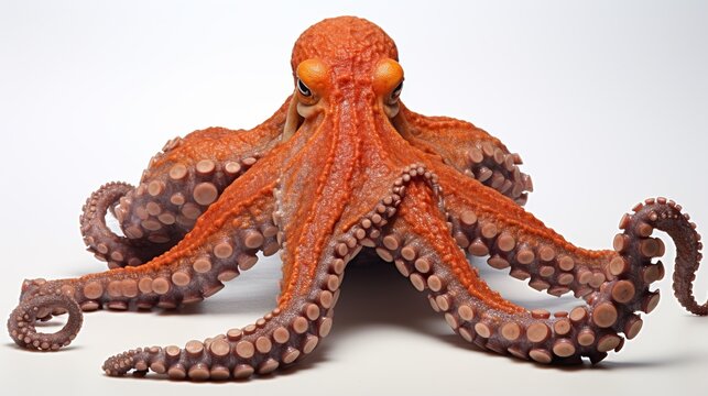 octopus isolated on white  high definition(hd) photographic creative image