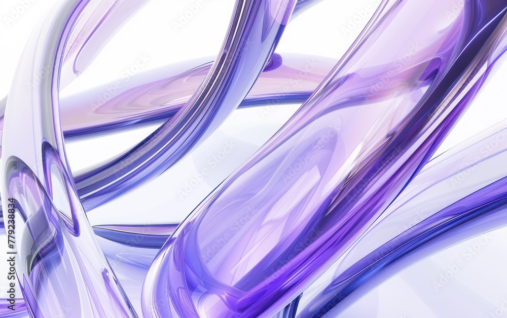 Poster an abstract digital artwork with dynamic purple and white swirls, creating a sense of movement and f