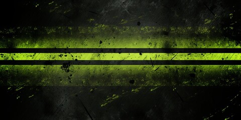 Green black grunge diagonal stripes industrial background warning frame, vector grunge texture warn caution, construction, safety background with copy space for photo or text design