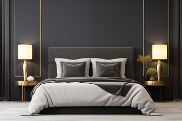 Close-Up of a Lavish Bedroom's Extravagant Lighting and Decor Enhanced by Natural Light Inspiring Room Decor Stylish Bedding & Unique Furnishings interior design concept