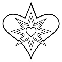 Love star isolated on white