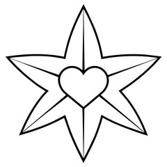 Love star isolated on white