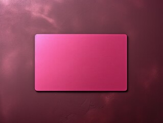 Magenta blank business card template empty mock-up at magenta textured background with copy space for text photo or product