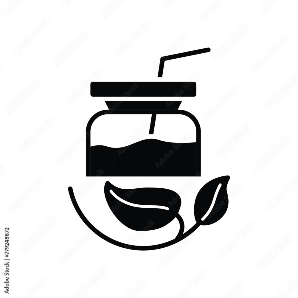 Poster detox smothie solid icon vector design good for website or mobile app