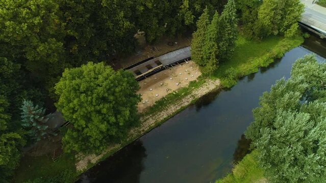 River Slupia Boulevards Slupsk Rzeka Bulwary Aerial View Poland