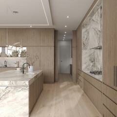 modern kitchen interior