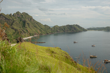 Fototapeta premium The beautiful landscape of Padar Island in Labuan Bajo, Indonesia