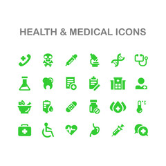 Health and Medical Icons Pack.