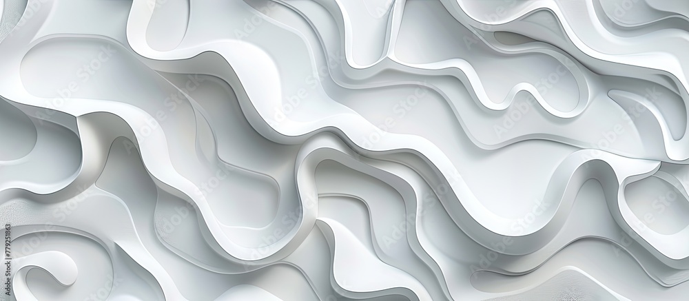 Poster an artistic pattern of electric blue veins running through a symmetrical white marble texture, creat