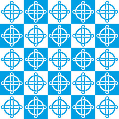 Pattern Unique Cross in Circle