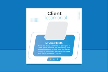 Five Star Clint Testimonial Design template