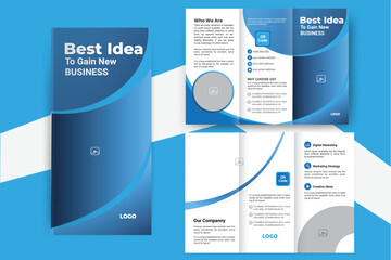 Modern Abstract trifold brochure design template