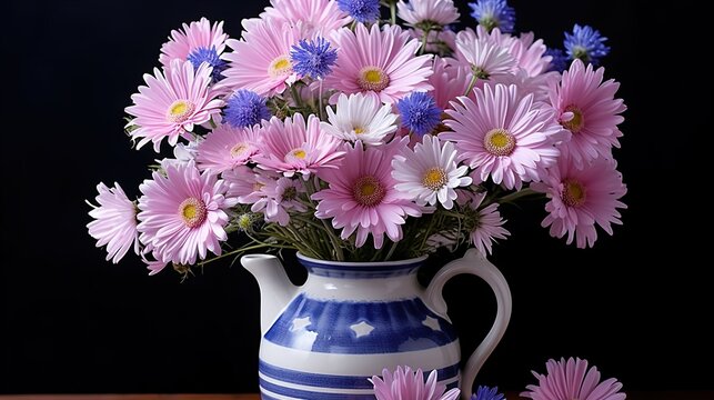 flowers in vase  high definition(hd) photographic creative image