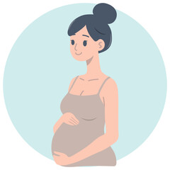 Pregnant Woman Illustration.