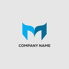M Letter Logo Initial Modern ...