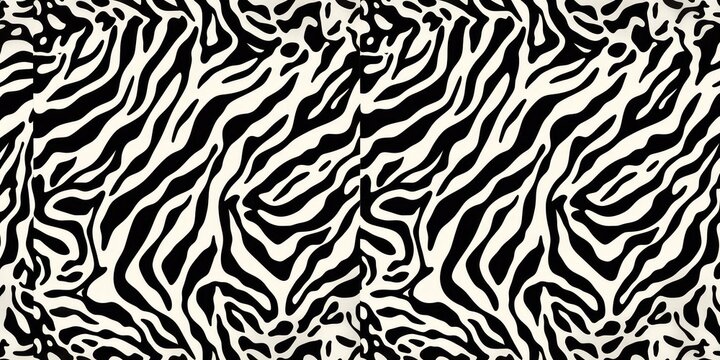 Black and white animal print pattern, seamless texture for fabric design. Dotted spots