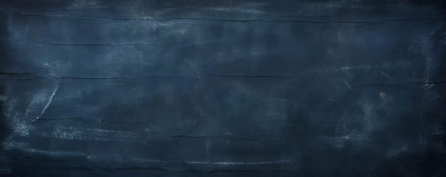 Navy Blue blackboard or chalkboard background with texture of chalk school education board concept, dark wall backdrop or learning concept with copy space blank for design photo text or product 