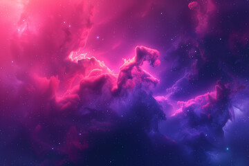A Celestial Dream Nebula and Stars in Deep Space - obrazy, fototapety, plakaty