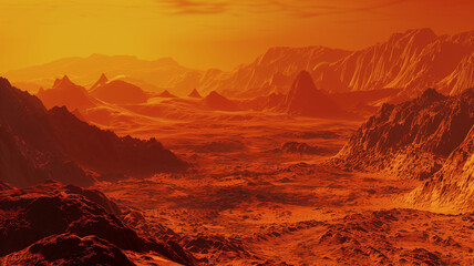  A Martian Landscape Panoramic Photo of the Red Planet