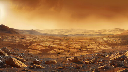 A Panoramic Journey Across the Red Planet Mars Surface Photo