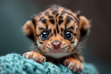 Although the face is obscured, the attention-grabbing ears of this creature suggest alertness and curiosity