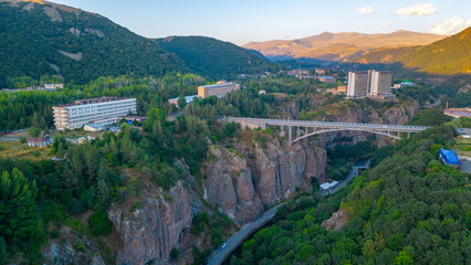 Arpa river passing by Armenian town Jermuk