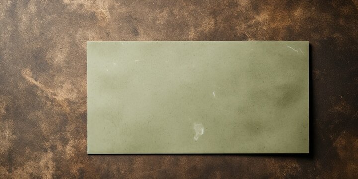 Olive blank business card template empty mock-up at olive textured background with copy space for text photo or product