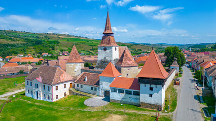 Fortified church in Romanian village Archita - obrazy, fototapety, plakaty