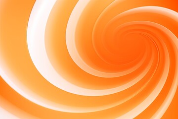 Orange background, smooth white lines, radians swirl round circle pattern backdrop with copy space for design photo or text