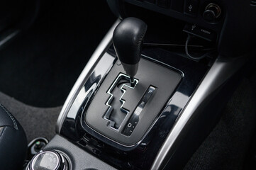 Automatic gear stick, shifter, car interior