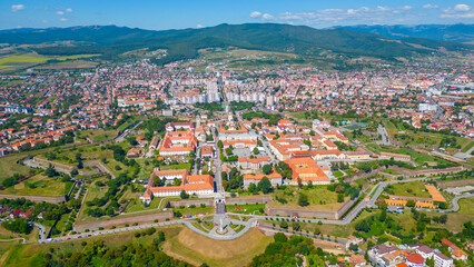 Panorama view of Romanian town Alba Iulia