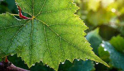 A glorious close-up of a grapevine leaf