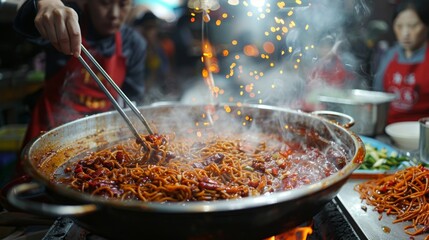 Biang Biang Noodles Shaanxi pride - obrazy, fototapety, plakaty