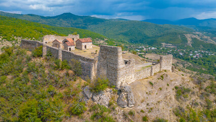 Summer view of the Manavi Fortress in Georgia