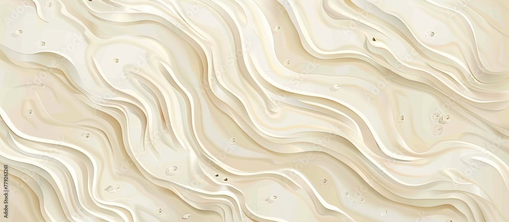 Poster close up of a natural material with beige and brown waves resembling a marble texture. the pattern r