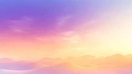 Sunrise Over Mountain Ranges, Warm Gradient, Abstract Nature Landscape with Copy Space