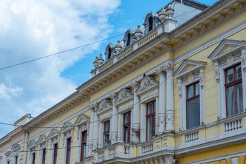 Historical houses in Romanian town Oradea