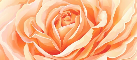 A vibrant orange hybrid tea rose in close up, showcasing its intricate petals against a clean white background. A beautiful addition to any garden - obrazy, fototapety, plakaty