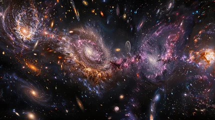 Deurstickers The whole Universe with fillaments, made with billions of Galaxies. © imlane