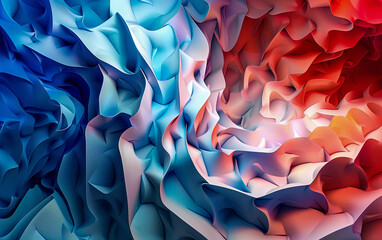 Abstract colourful 3D background. Generated using Midjourney AI (V6)