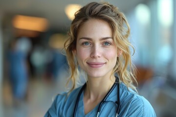 Confident and beautiful healthcare worker posing with a comforting smile in a medical environment
