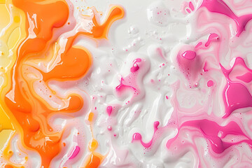 Obraz na płótnie Canvas soft pink and orange foam textures creating a dreamy abstract backgroun