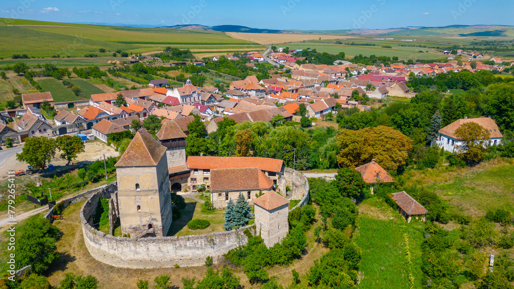 Sticker Fortified church in Romanian village Calnic