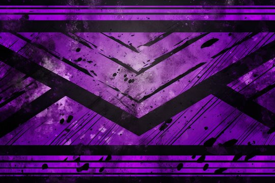 Purple black grunge diagonal stripes industrial background warning frame, vector grunge texture warn caution, construction, safety background with copy space for photo or text design