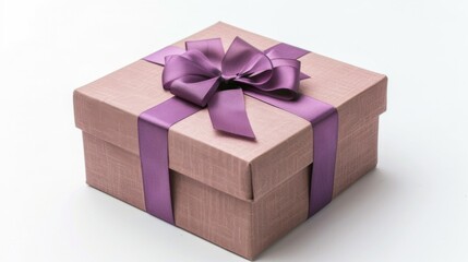 Obraz premium Gift box on white background. Minimalist gift box design