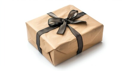 Obraz premium Gift box on white background. Minimalist gift box design