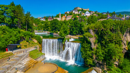 Panorama of Bosnian town Jajce